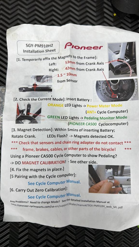 Pioneer powermeter magneet 2x, Fietsen en Brommers, Ophalen, Nieuw, Overige typen