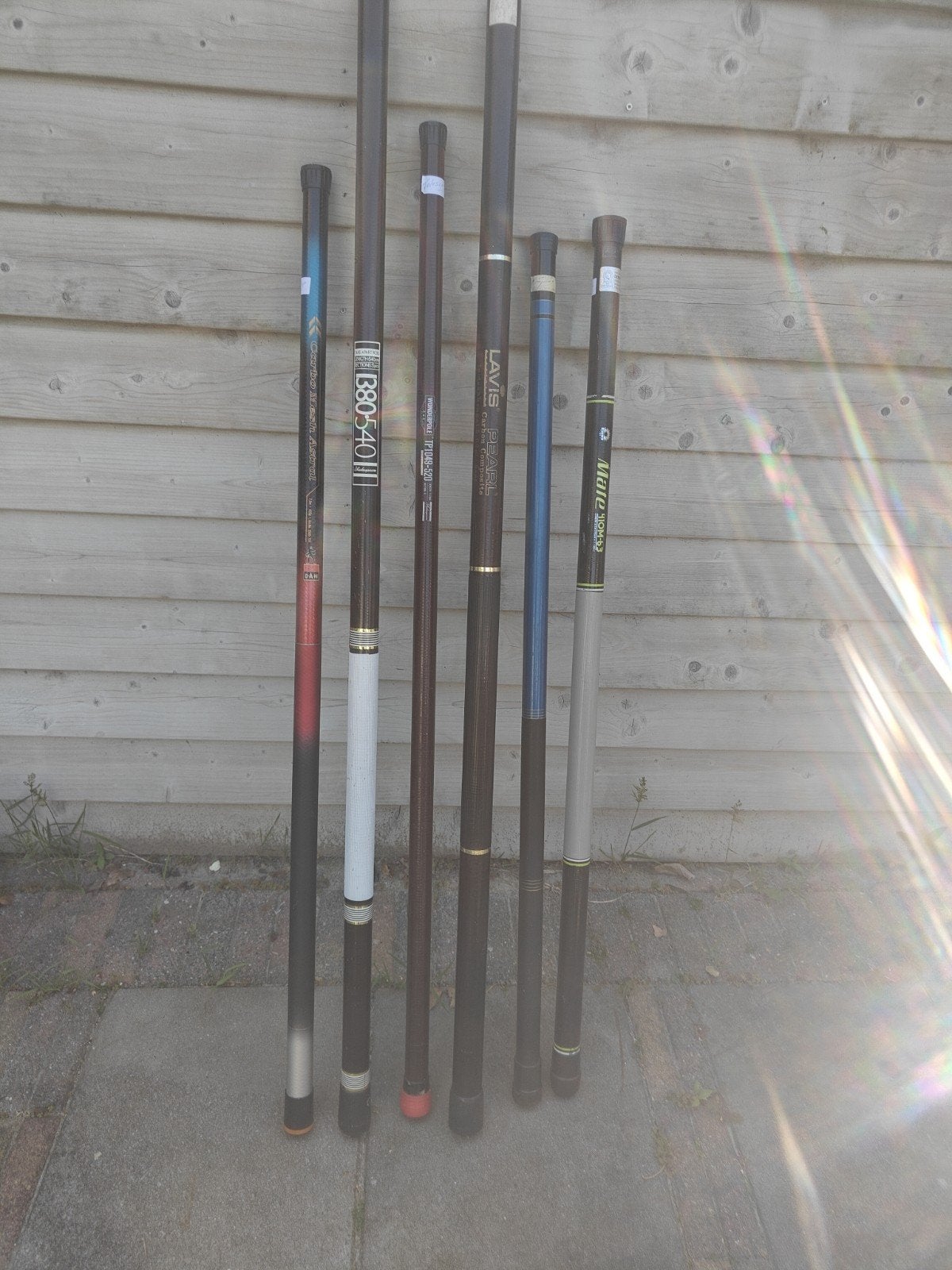 6 Vaste Telescoop Hengels - Compleet Set, Ophalen of Verzenden, Gebruikt, Vaste hengel