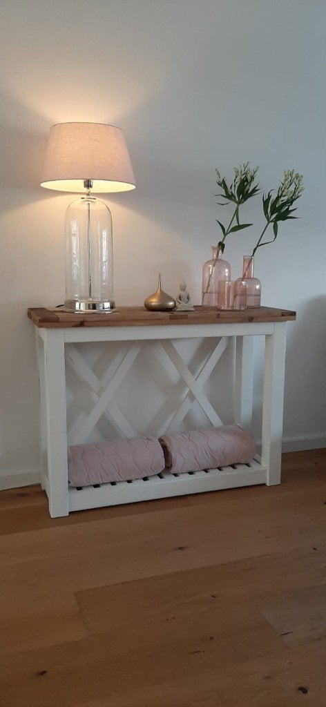 Maatwerk landelijke sidetable in Chassigny stijl, Riviera Maison Landelijk, Nieuw, Ophalen of Verzenden, 150 tot 200 cm