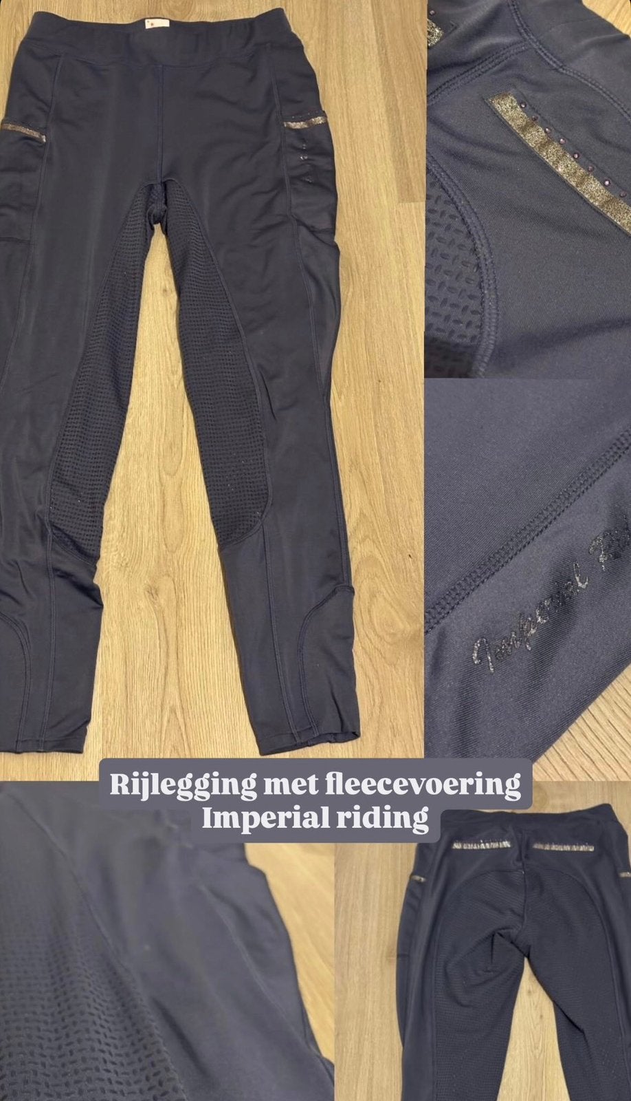 Rijlegging met Fleece maat 42 imperial riding, Blauw, Met grip, Gebruikt, L