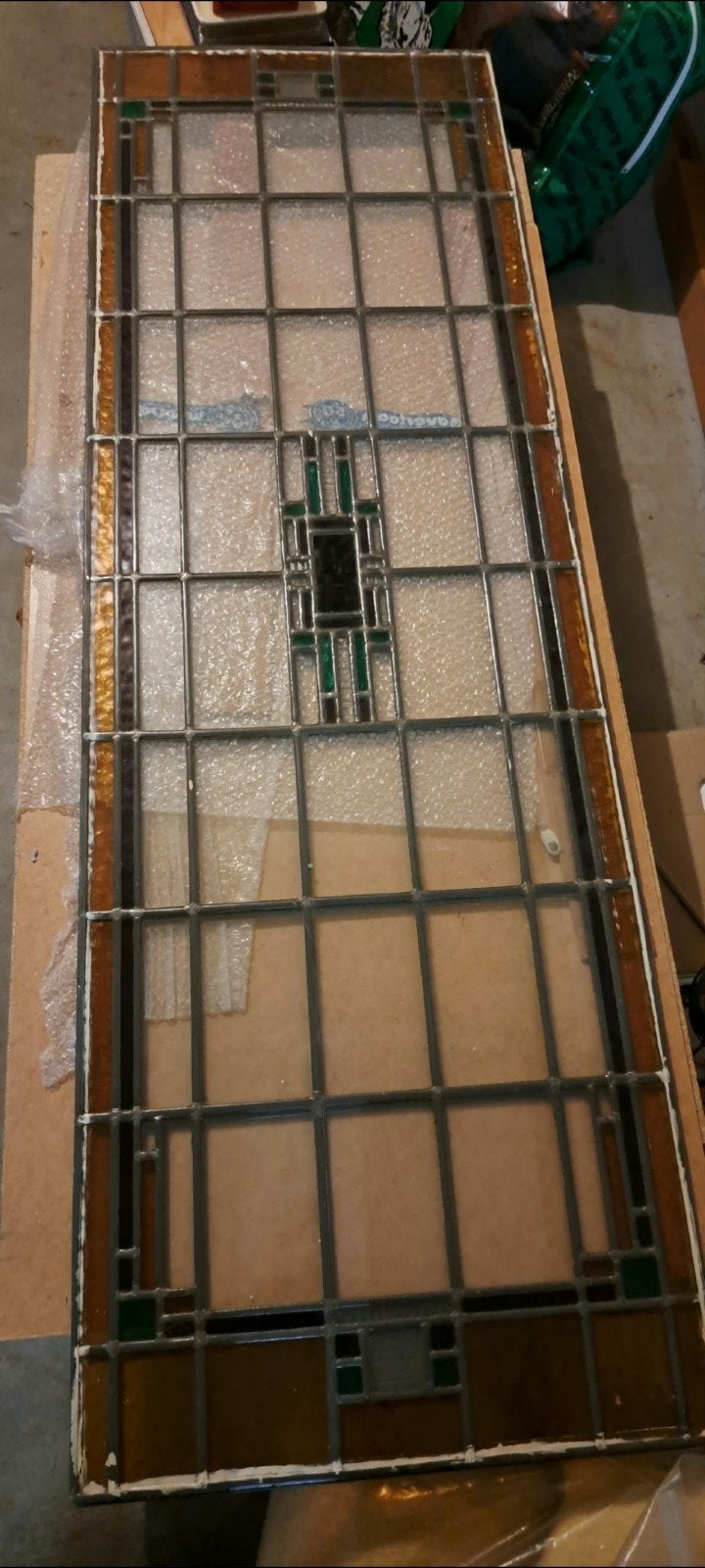 originele jr 30 2 stuks oude glas in lood deur raam, Doe-het-zelf en Verbouw, Ophalen, Gebruikt, Glas, Binnendeur
