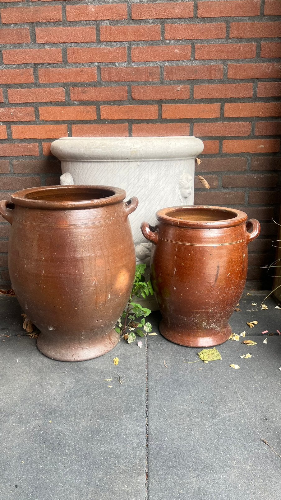 Oude grespotten, Ophalen, Gebruikt, Rond, Aardewerk