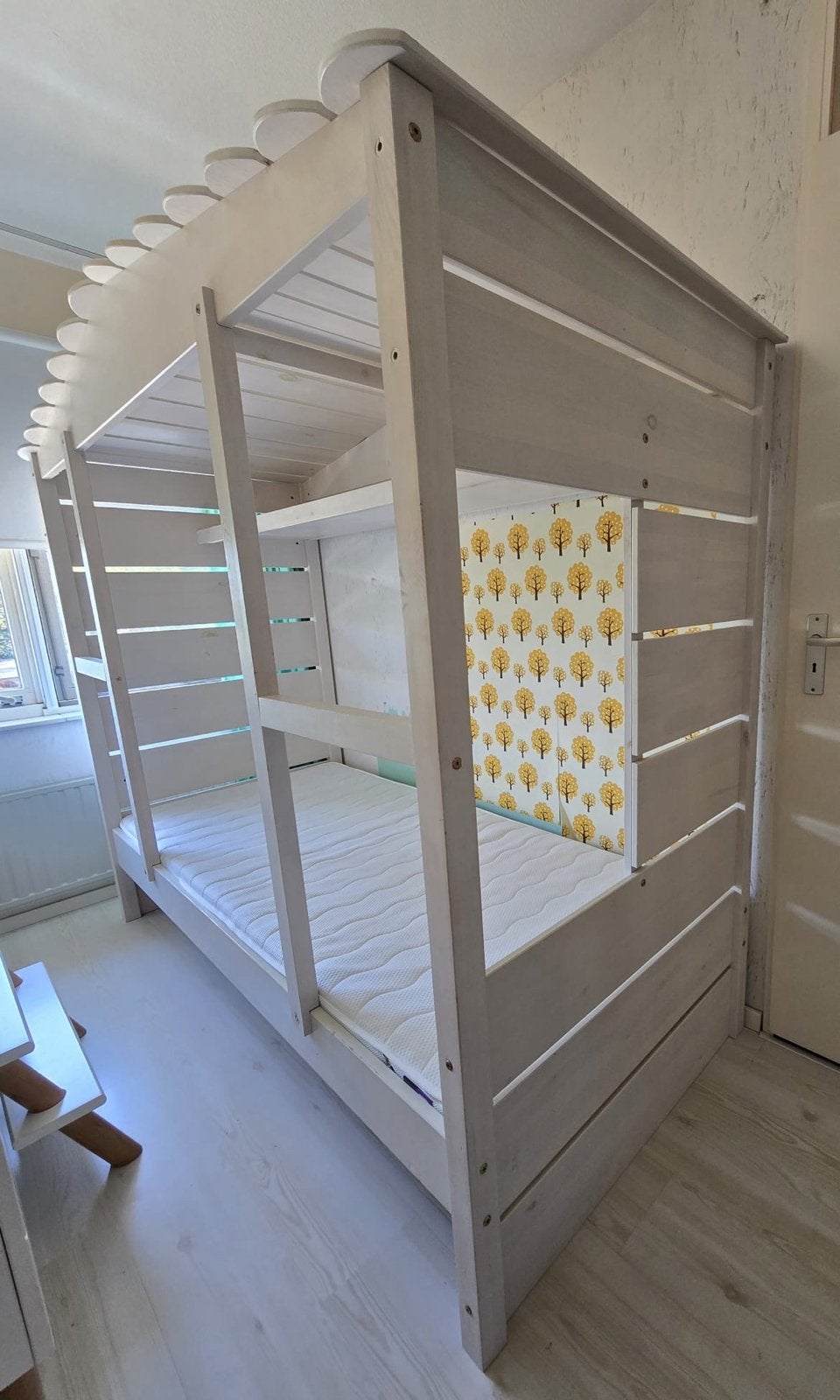 Bed Hut/Huisje - Offwhite met vleugje roze, Ophalen, Gebruikt, Eenpersoons, 210 cm