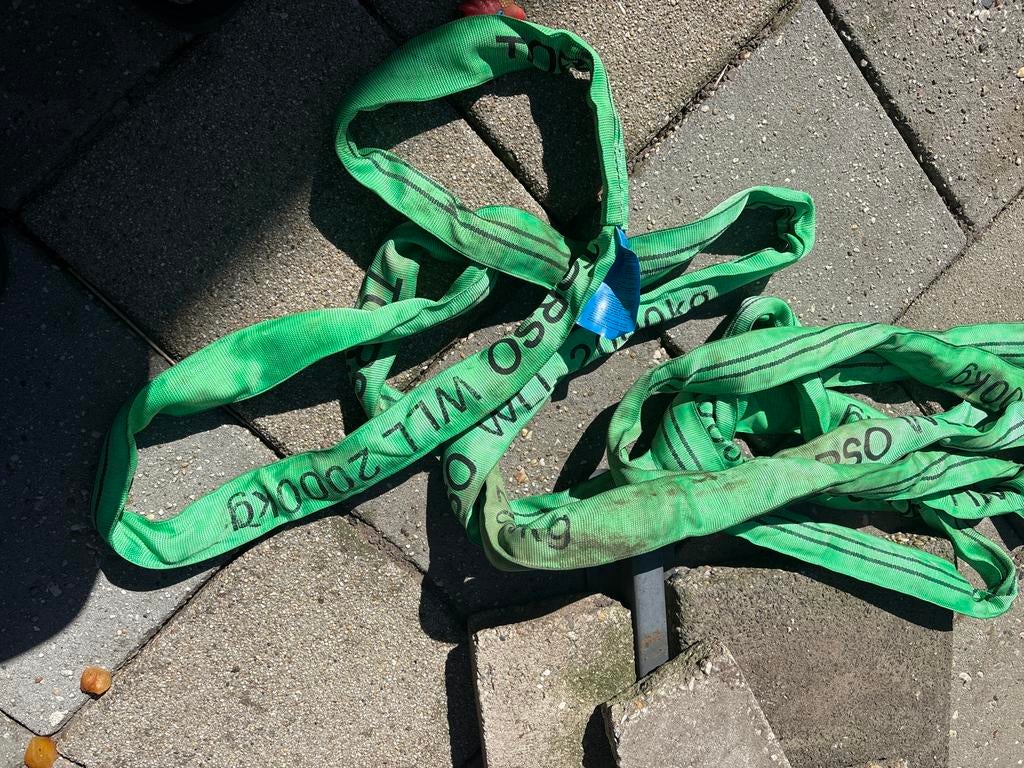 Groene hijsband 2000kg WLL, Ophalen of Verzenden, Zo goed als nieuw