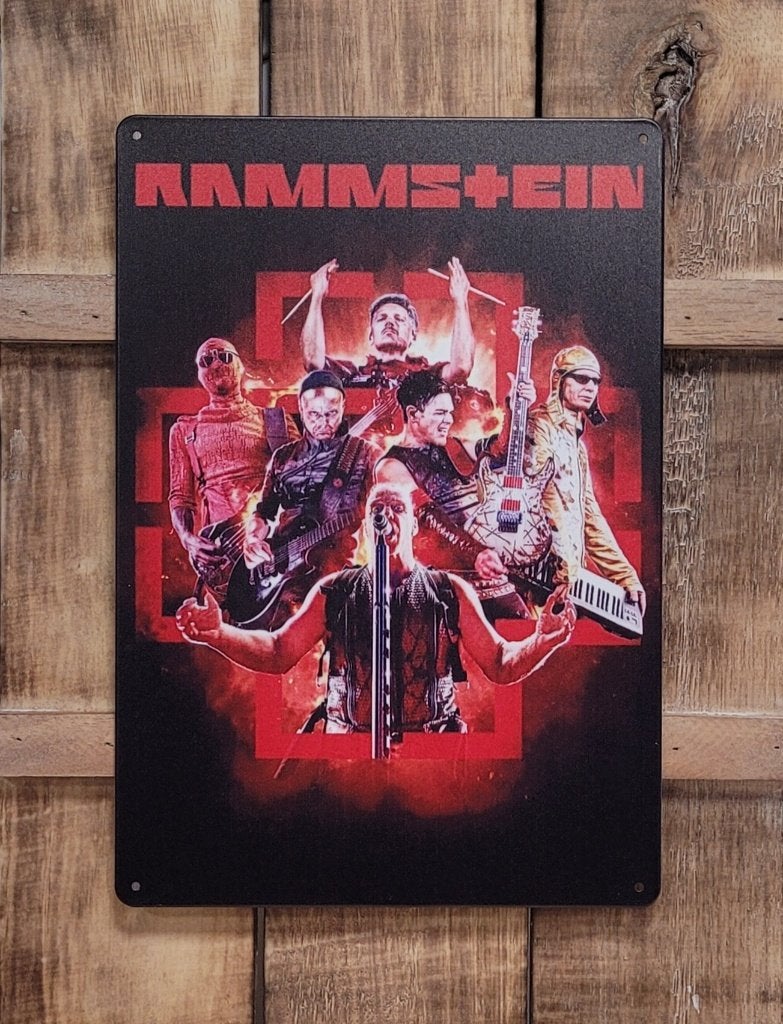 Rammstein band reclamebord van metaal wandbord decoratie, Verzamelen, Info@deconoord.nl, Deco Noord, Nieuw, Ophalen of Verzenden
