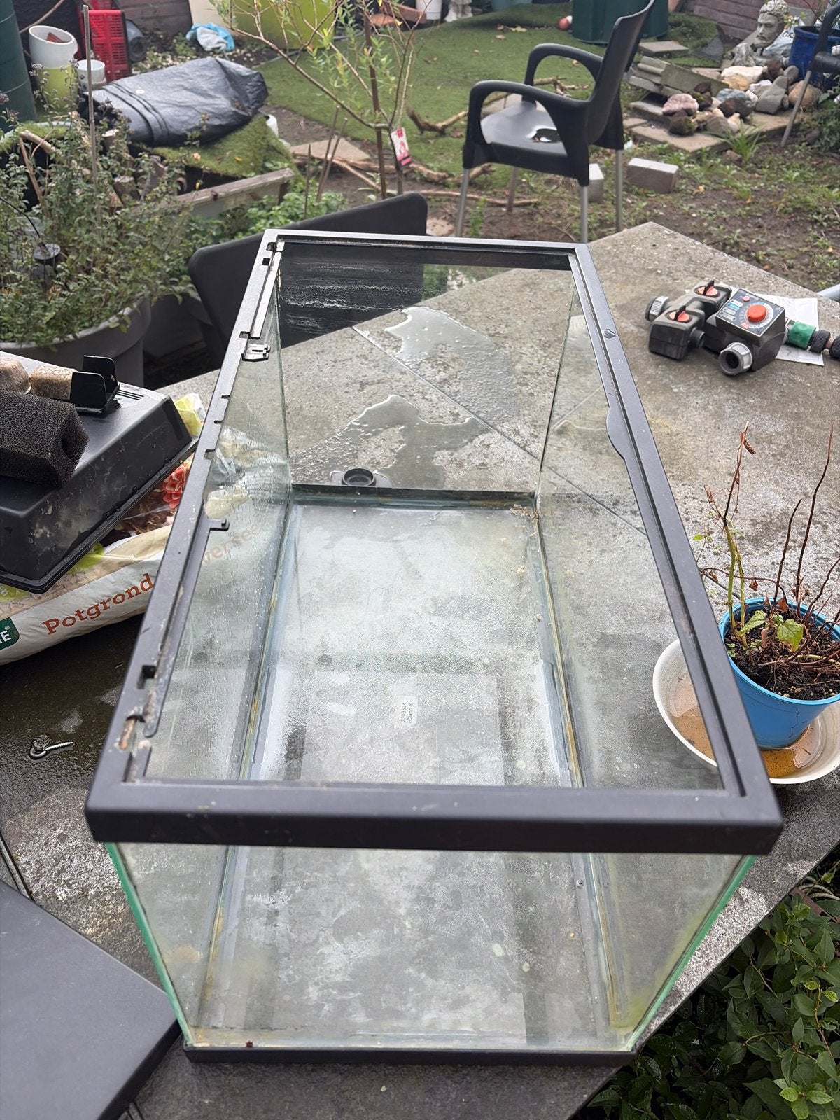 60L bak aquarium met toebehoren, Dieren en Toebehoren, Gebruikt, Overige merken, Leeg aquarium, Ophalen