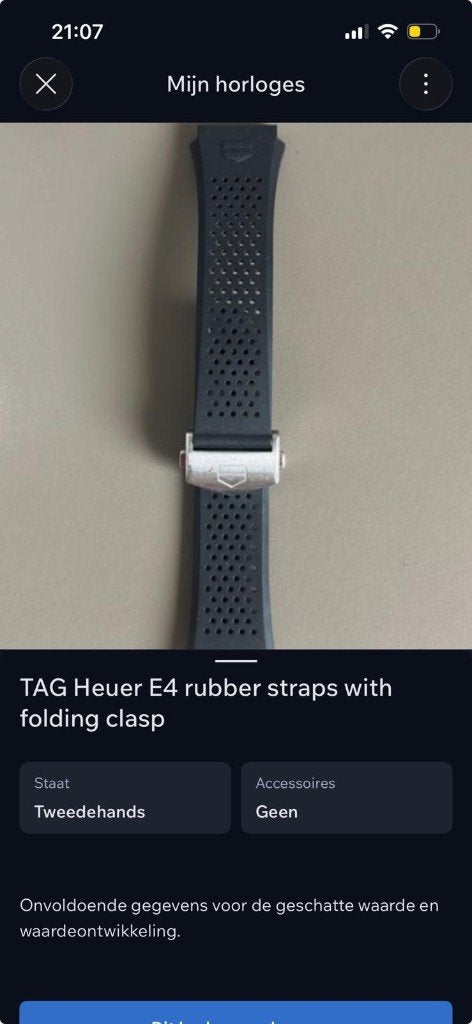TAG Heuer connected E4  horloge band, Kunststof, Polshorloge, Kunststof, Ophalen of Verzenden