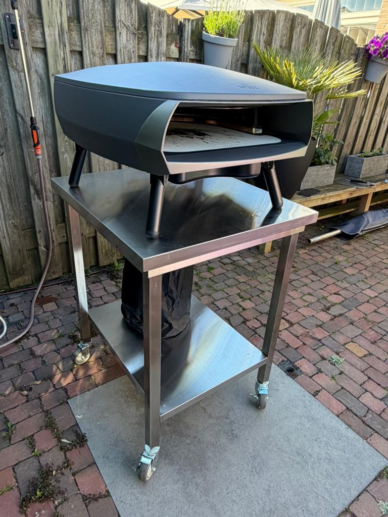 Witt Etna Fermo pizzaoven met hoes en rvs tafel, Ophalen, Zo goed als nieuw