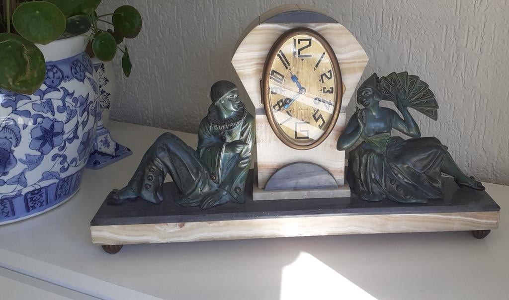 Antieke pendule klok., Antiek en Kunst, Antiek | Klokken, Ophalen of Verzenden