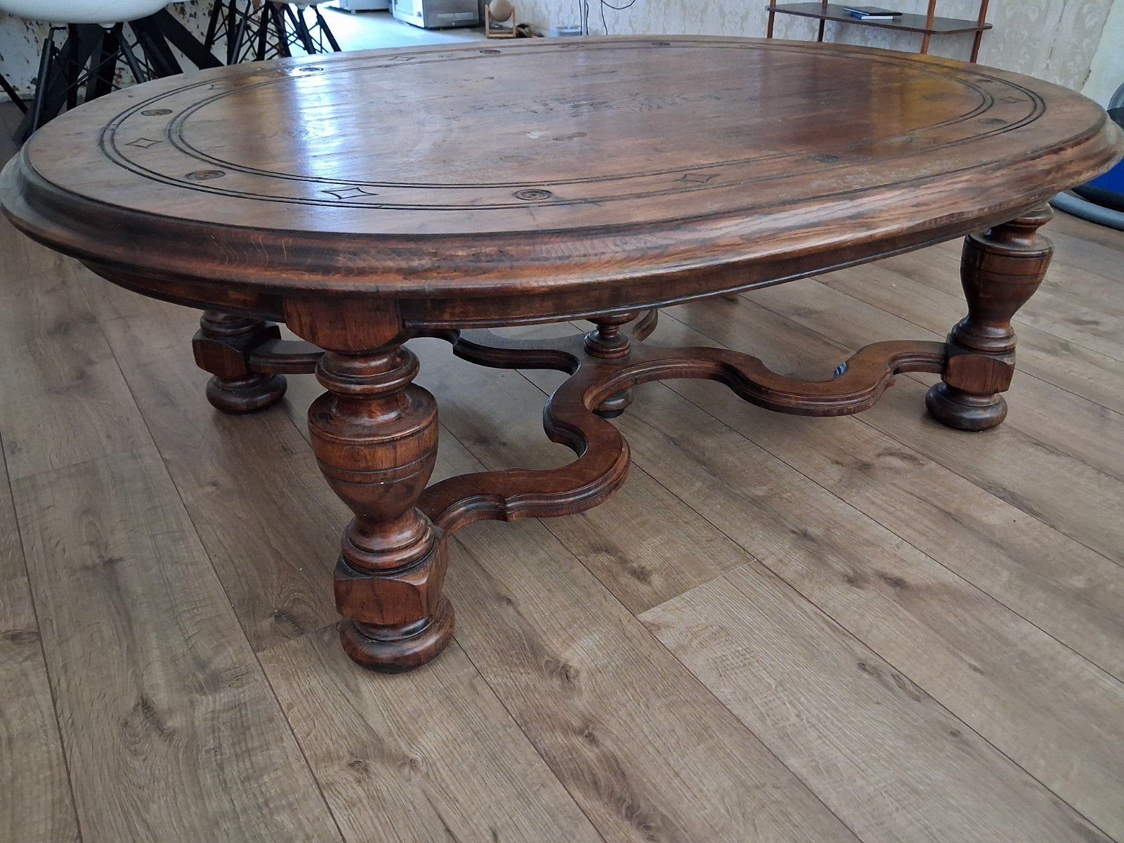 klassieke salontafel ovaal, Ophalen