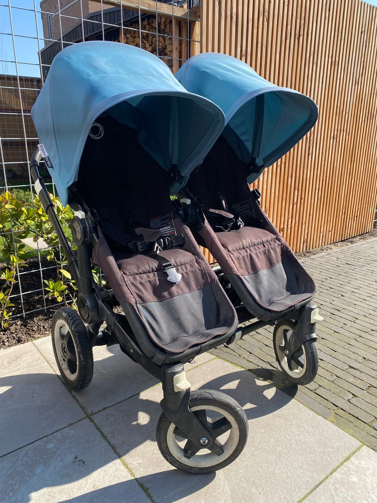 Bugaboo duo, Kinderen en Baby's, Kinderwagens en Combinaties, Gebruikt, Combiwagen, Bugaboo, Duowagen, Luchtbanden, Met reiswieg