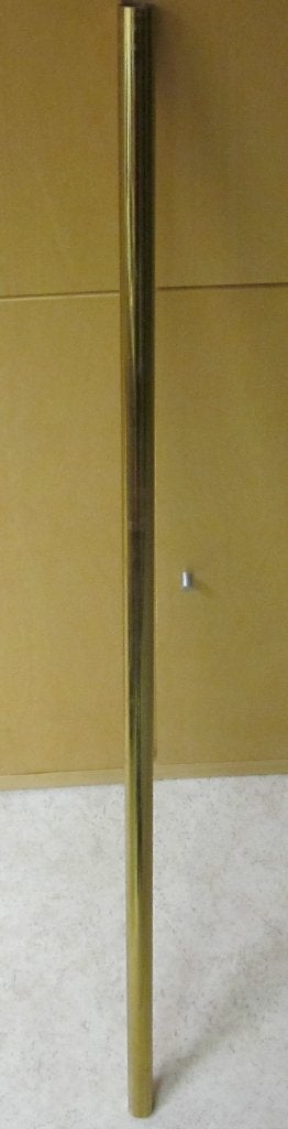 Te Koop: Een goudkleurige gordijnroede, ZGAN. , Ophalen, Gebruikt, Metaal, 105 cm