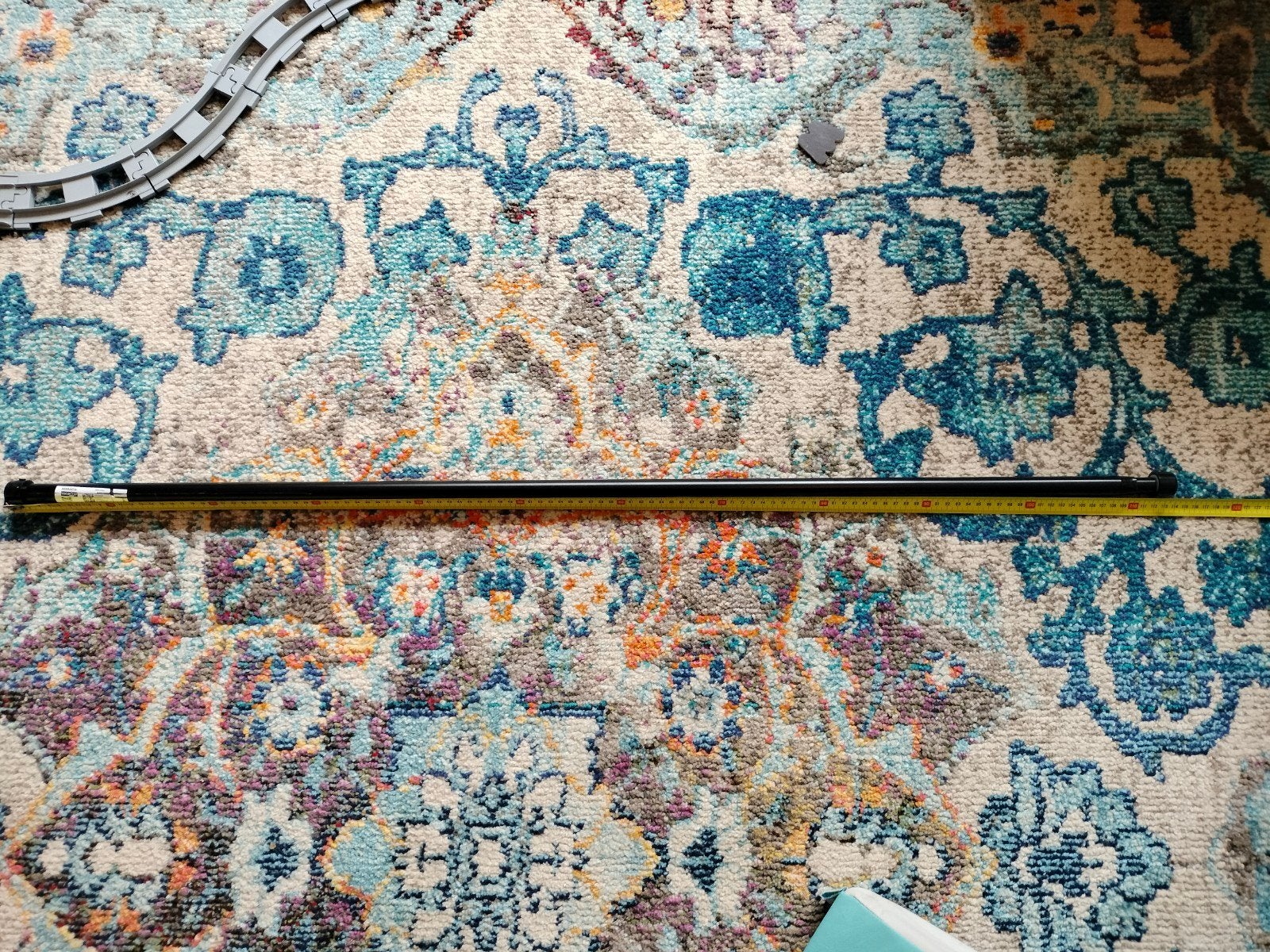 IKEA BEKRÄFTA Gordijnroede Zwart 104.5 cm, Ophalen, Gebruikt, Zwart, Metaal