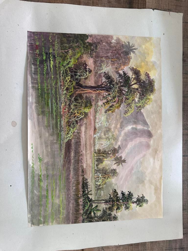 schilderij rijstvelden, Ophalen of Verzenden