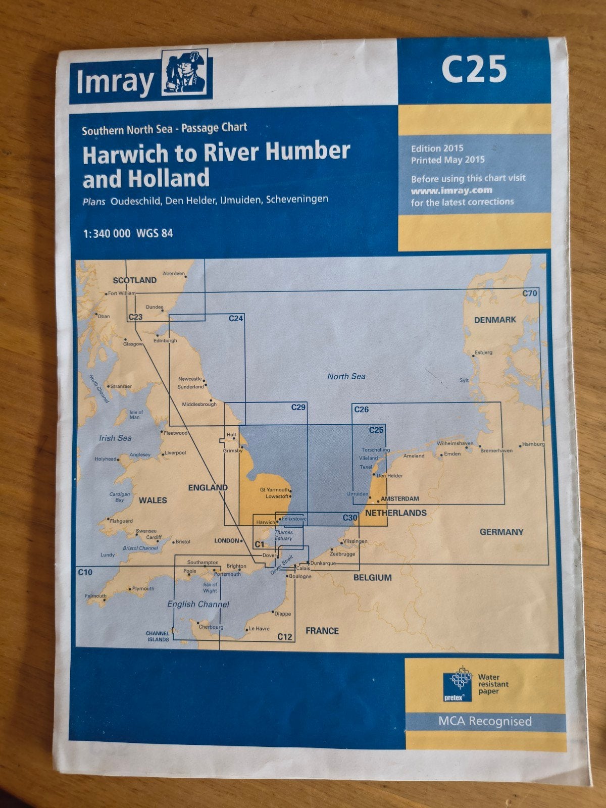 Imray C25 overzeiler Harwich to River Humber and Holland, Ophalen of Verzenden