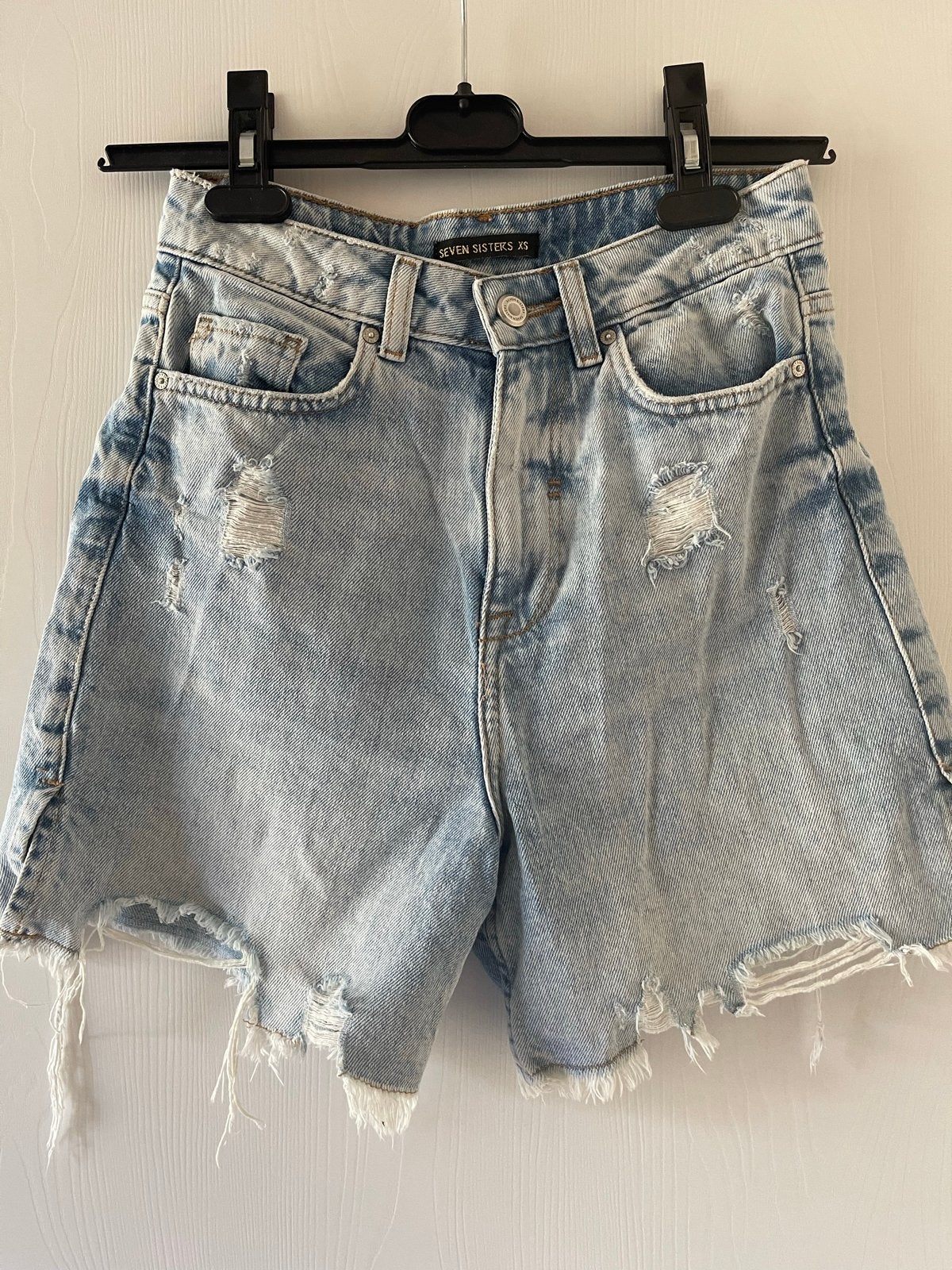 Seven Sisters denim shorts XS, Kort, Blauw, Ophalen of Verzenden, Maat 34 (XS) of kleiner