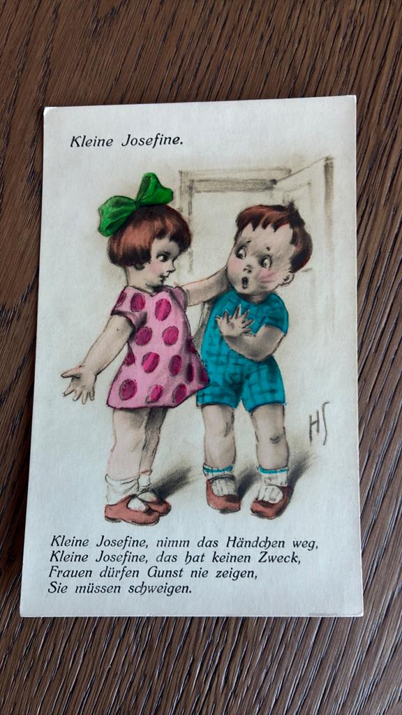 Kinderkaart. Kleine Josefine, haal je handje weg,, Ophalen of Verzenden, 1940 tot 1960, Kinderen