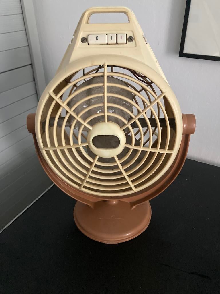 Vintage tafel ventilator uit de jaren 60/70, Witgoed en Apparatuur, Ventilatoren, Ophalen, Gebruikt, Tafelventilator
