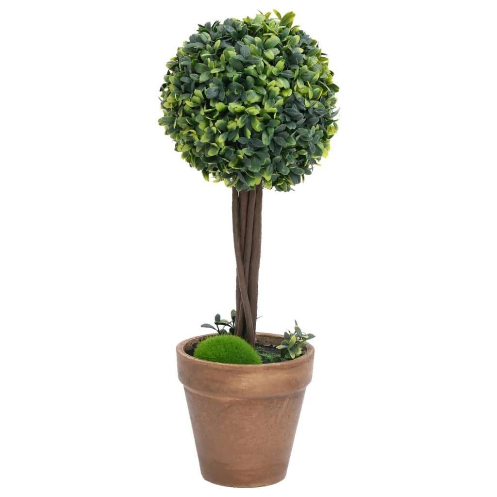 Buxusbollen buxus kunstplant 41 cm 2 stuks GRATIS BEZORGD!, Groen, Verzenden, Onderhoudsvrij, Kunstplant