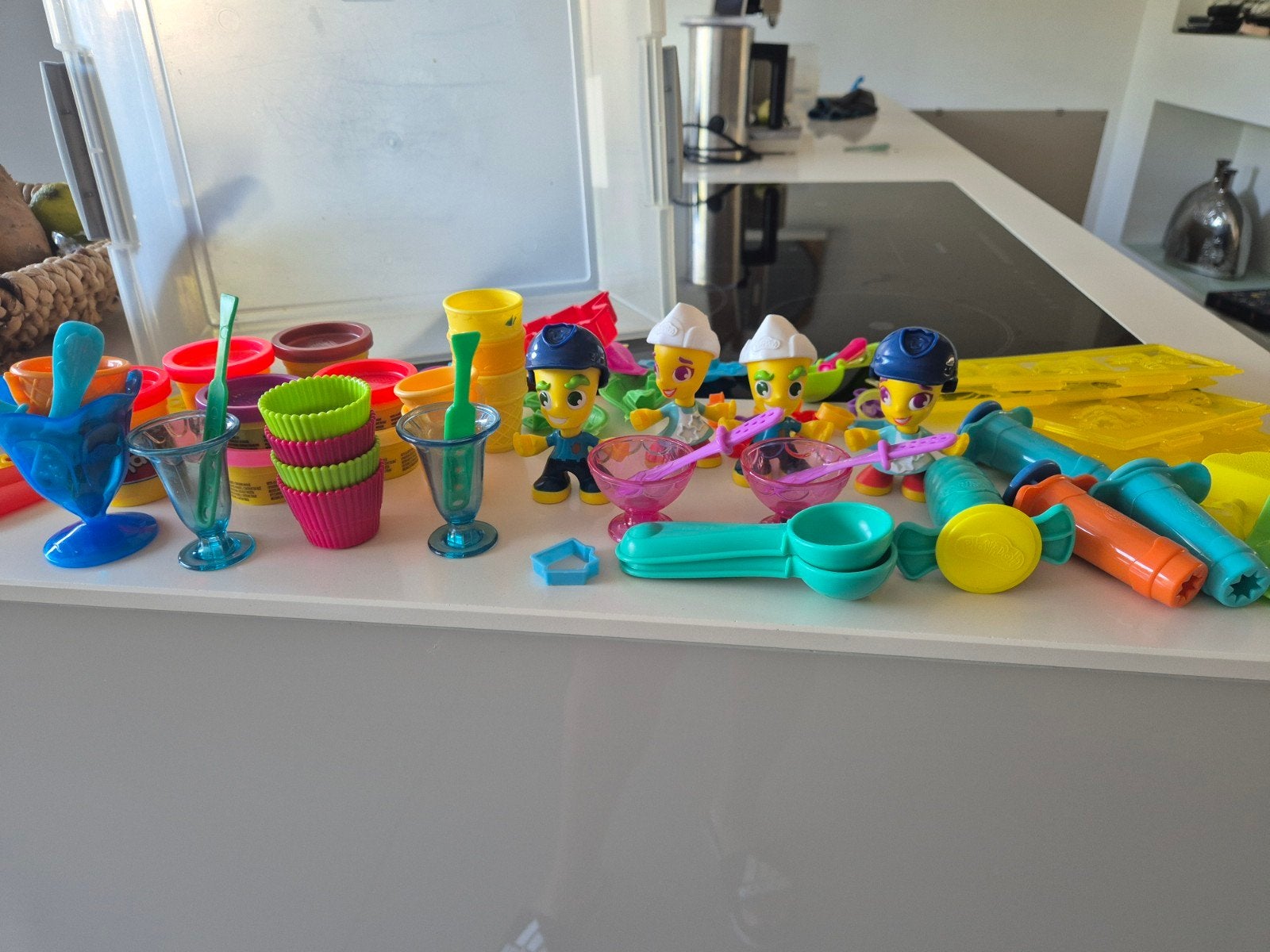 Grote set Play-Doh ijssalon en klei accessoires, Ophalen of Verzenden, Gebruikt, Jongen of Meisje