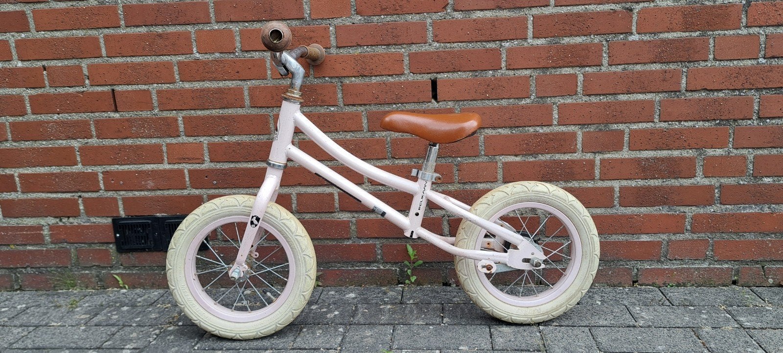 Pelikaan loopfietsje roze 12 inch, Ophalen