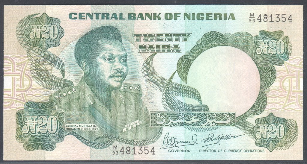 Nigeria 20 Naira Small Prefix M/93, Verzenden, Nigeria, Los biljet