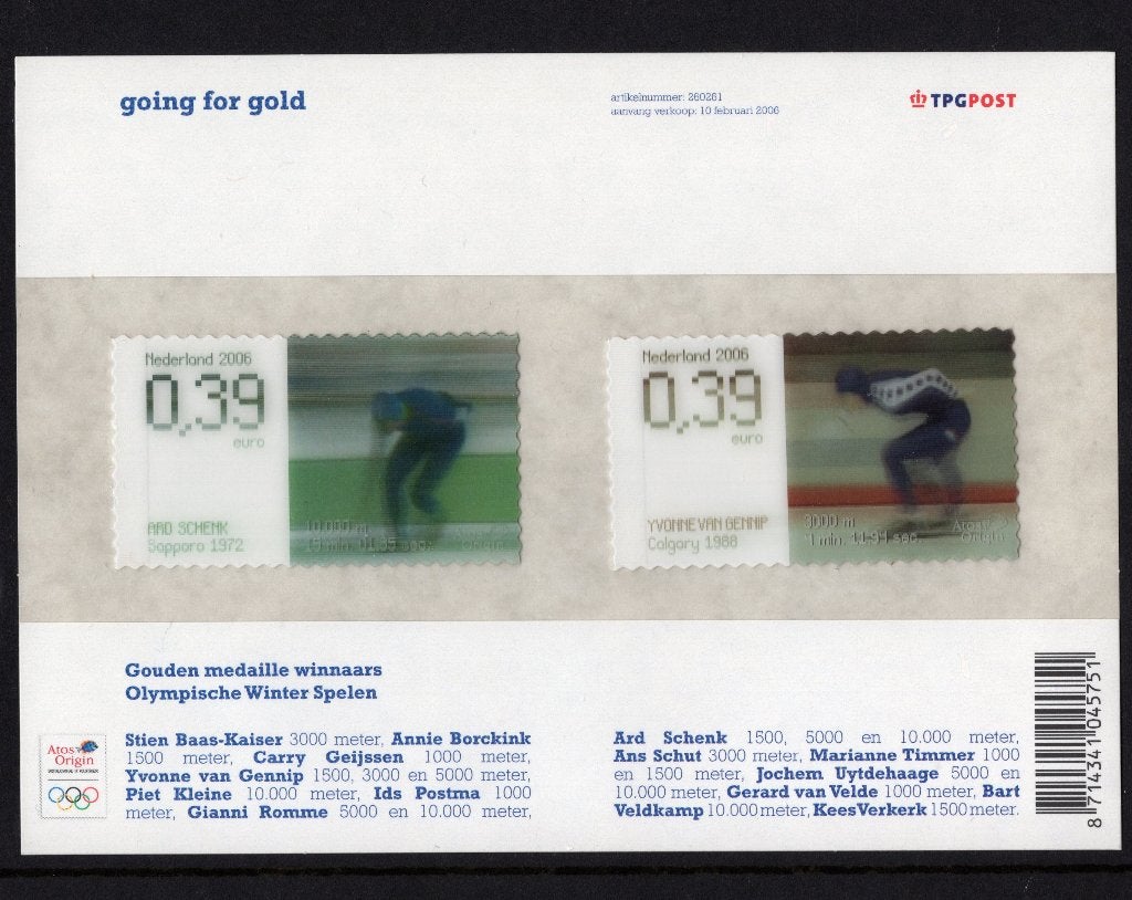 Goging for Gold NVPH 2415-2416 2 verschillende velletjes, Ophalen of Verzenden, Na 1940, Postfris