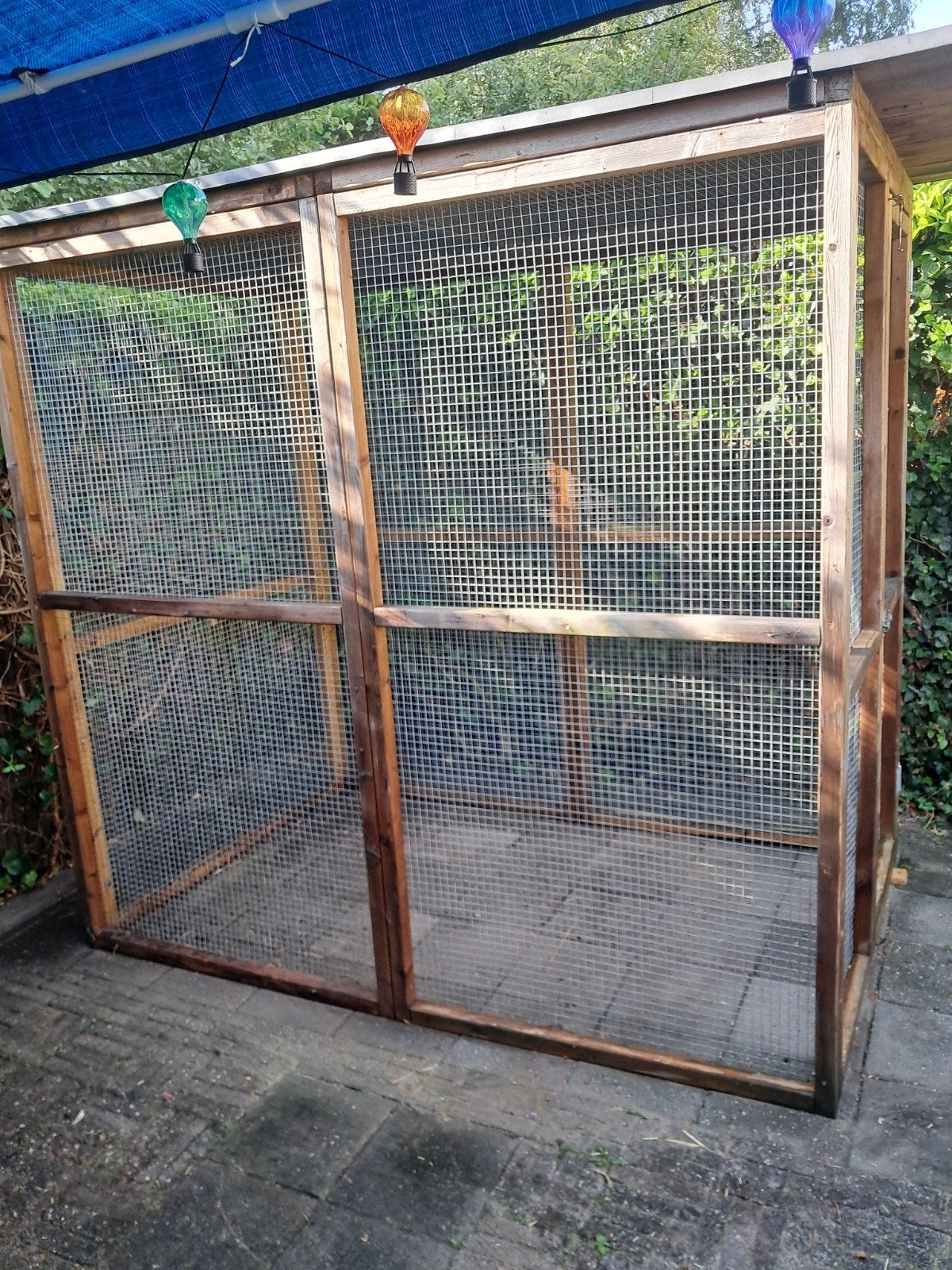 Katten of konijnenverblijf  hok kooi volière, Ophalen, Gebruikt, Hout, Vogelkooi