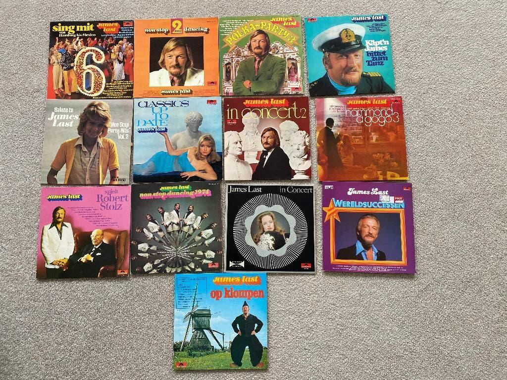 Grammafoonplaten lp's (James Last), Beschermende buitenhoes, Ophalen, Gebruikt, 12 inch