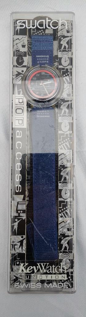 Vintage 1998 Swatch SNOWBUMP Pop Access Watch horloge NIEUW, Kunststof, Swatch, Nieuw, Kunststof