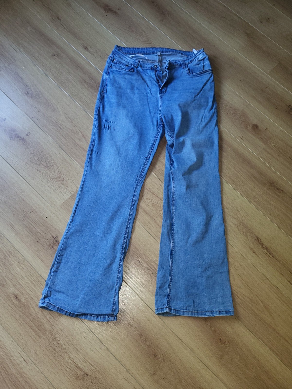 Blauwe flared jeans, Zeeman maat 46, Blauw, Overige jeansmaten, Ophalen of Verzenden