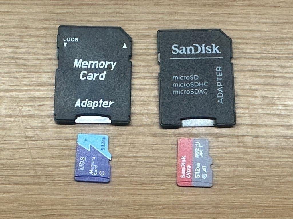 2x MicroSD 512 Gb (Scandisk en MBS), Audio, Tv en Foto, Sandisk, Ophalen of Verzenden, Zo goed als nieuw, Fotocamera