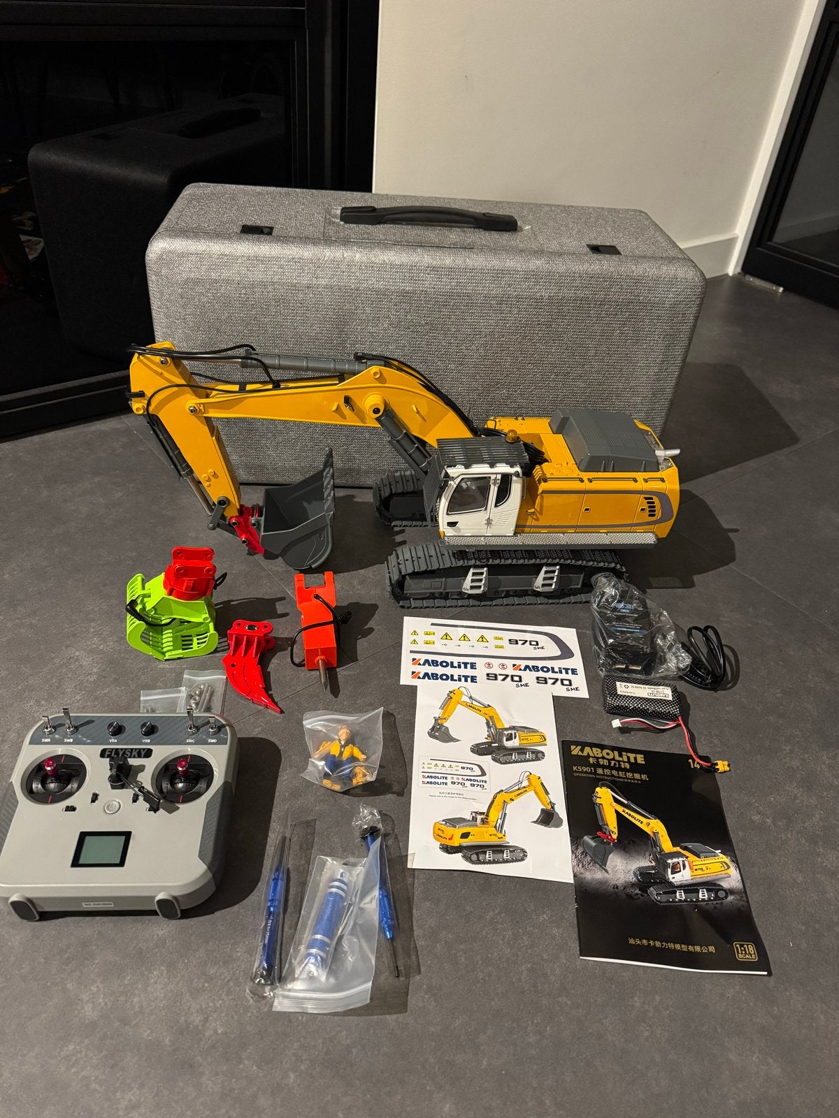 Kabolite K970 Elektrische Graafmachine RC RTR, Auto offroad, Nieuw, Schaal 1:16, RTR (Ready to Run)