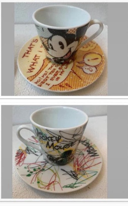2 espresso kop en schotel : Disney, Ophalen of Verzenden, Overige figuren, Nieuw, Servies