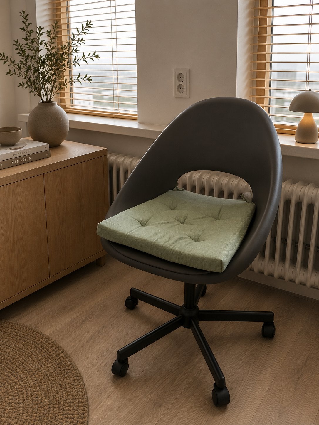 IKEA ELDBERGET bureaustoel donkergrijs, Ophalen, Zo goed als nieuw, Grijs