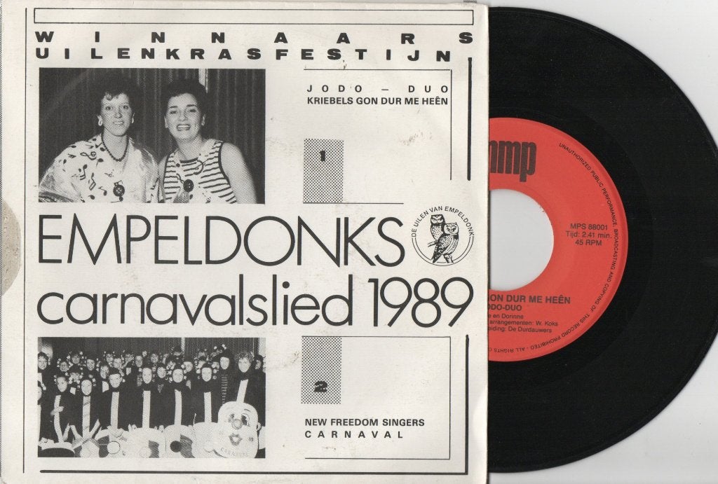 Winnaars Uilenkrasfestijn ‎– Empeldonks Carnavalslied 1989, Cd's en Dvd's, Ophalen of Verzenden, Zo goed als nieuw, 7 inch, Volksmuziek