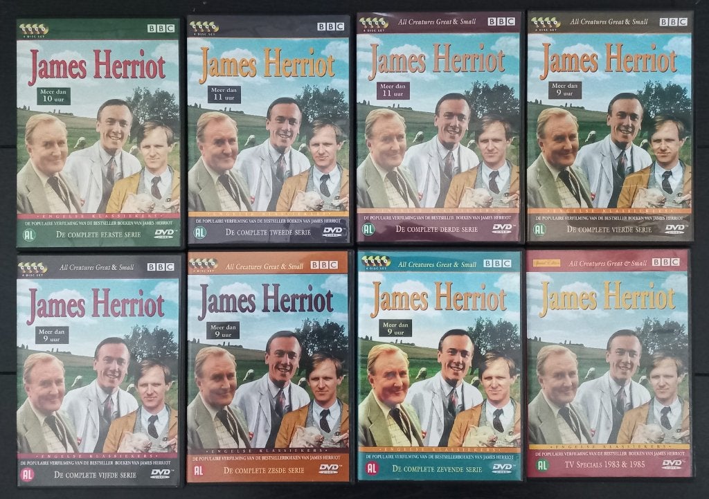 James Herriot DVD : TV Serie COMPLEET Seizoen 1-7 + Specials, Cd's en Dvd's, Dvd's | Tv en Series, Bonusmateriaal, Engels, Alle leeftijden
