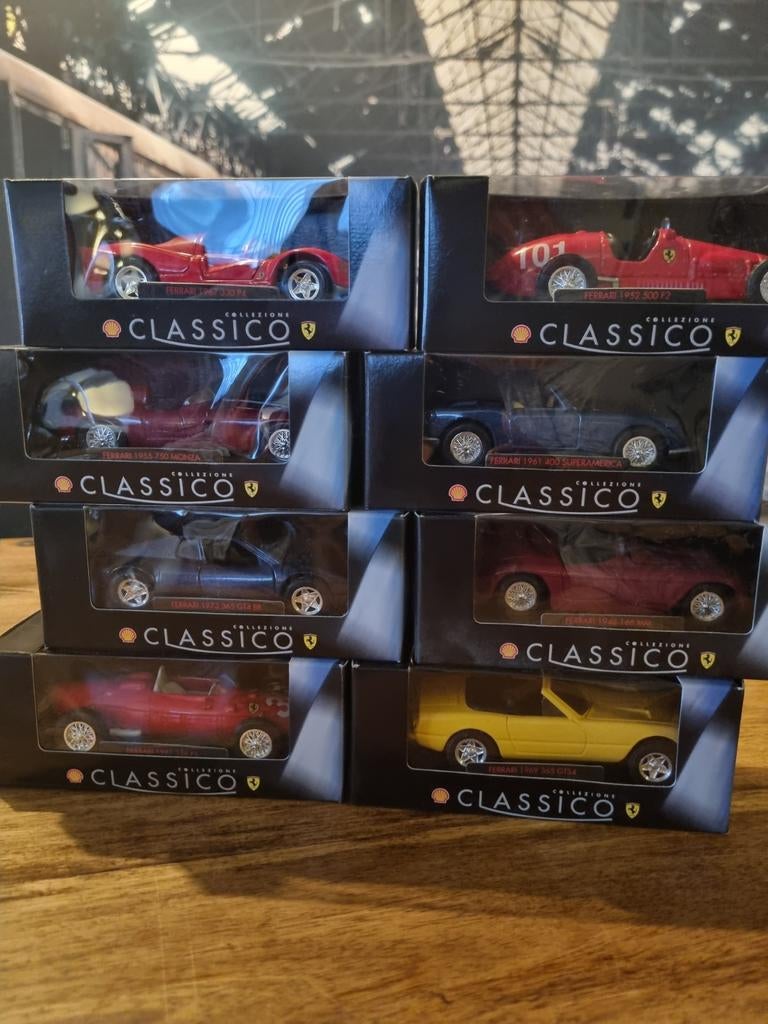 Shell Classico Ferrari Collectie - 8 Modellen, Ophalen of Verzenden, Zo goed als nieuw