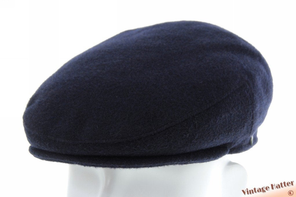 Platte pet Balke donkerblauw wolmix met oorwarmers 55 nieuw, Nieuw, Ophalen of Verzenden, Balke, Pet