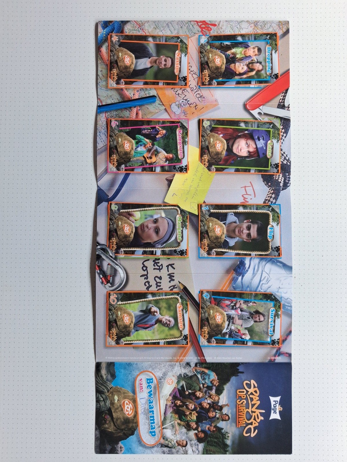 Page SpangaS op Survival Bewaarmap met Plaatjes, Ophalen of Verzenden, Gebruikt, Stickers en Plaatjes