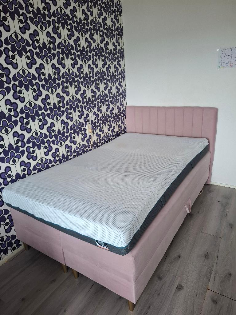 Boxspring 120x200 met matras €350, Ophalen, Gebruikt, Overige kleuren, Twijfelaar