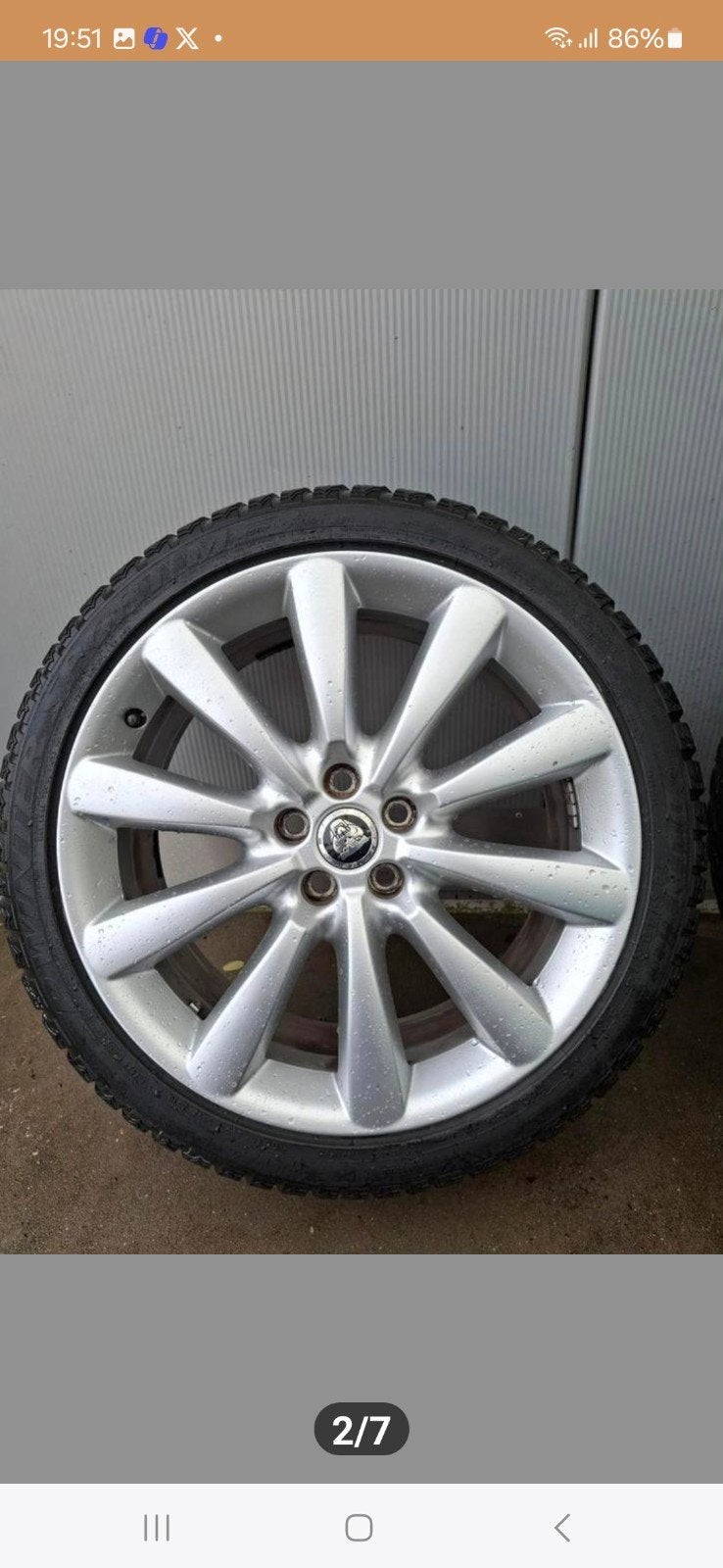 Jaguar 19 inch velgen met winterbanden 245/40R19 M+S, 19 inch, Banden en Velgen, Personenwagen, Gebruikt