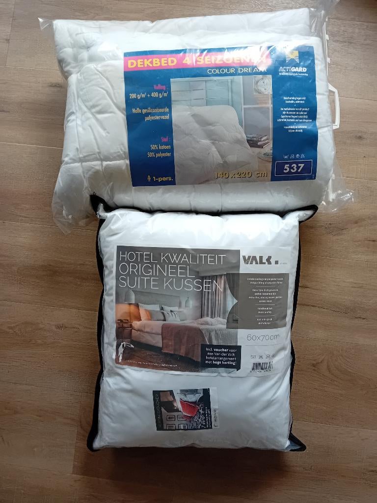 Dekbed met kussen, Ophalen, Eenpersoons, Wit, Nieuw