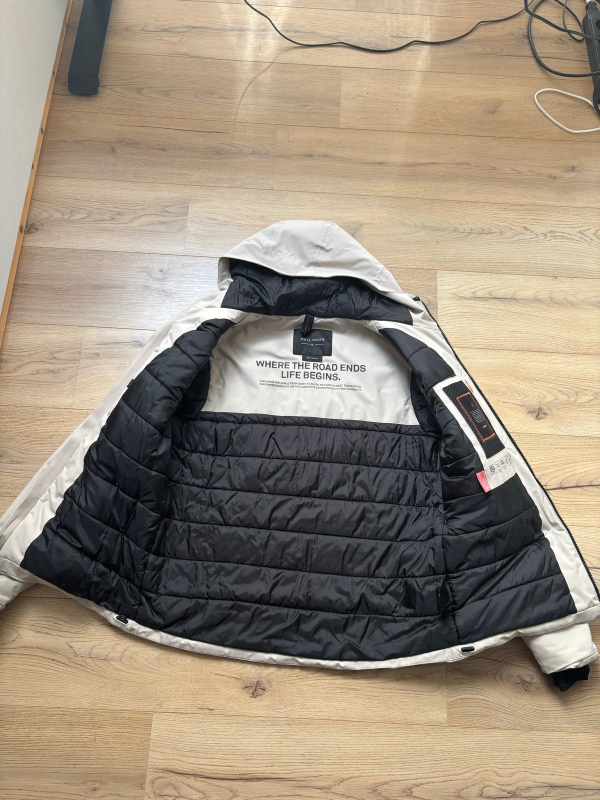 HALLINGER Winterjas voor heren - Beige, Ophalen of Verzenden, Zo goed als nieuw, Overige maten, Beige