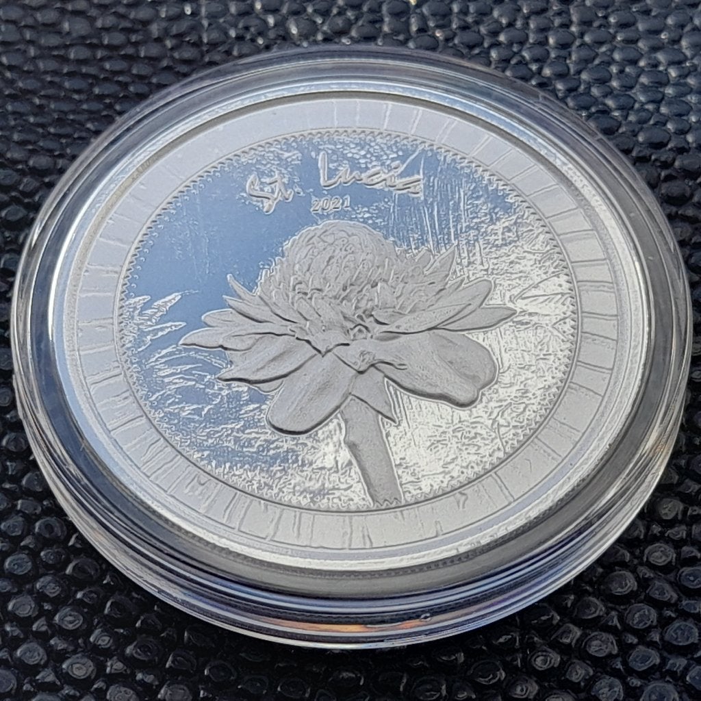 2021 St. Lucia - Botanical Gardens - Eastern Caribbean, Ophalen of Verzenden, Noord-Amerika, Zilver