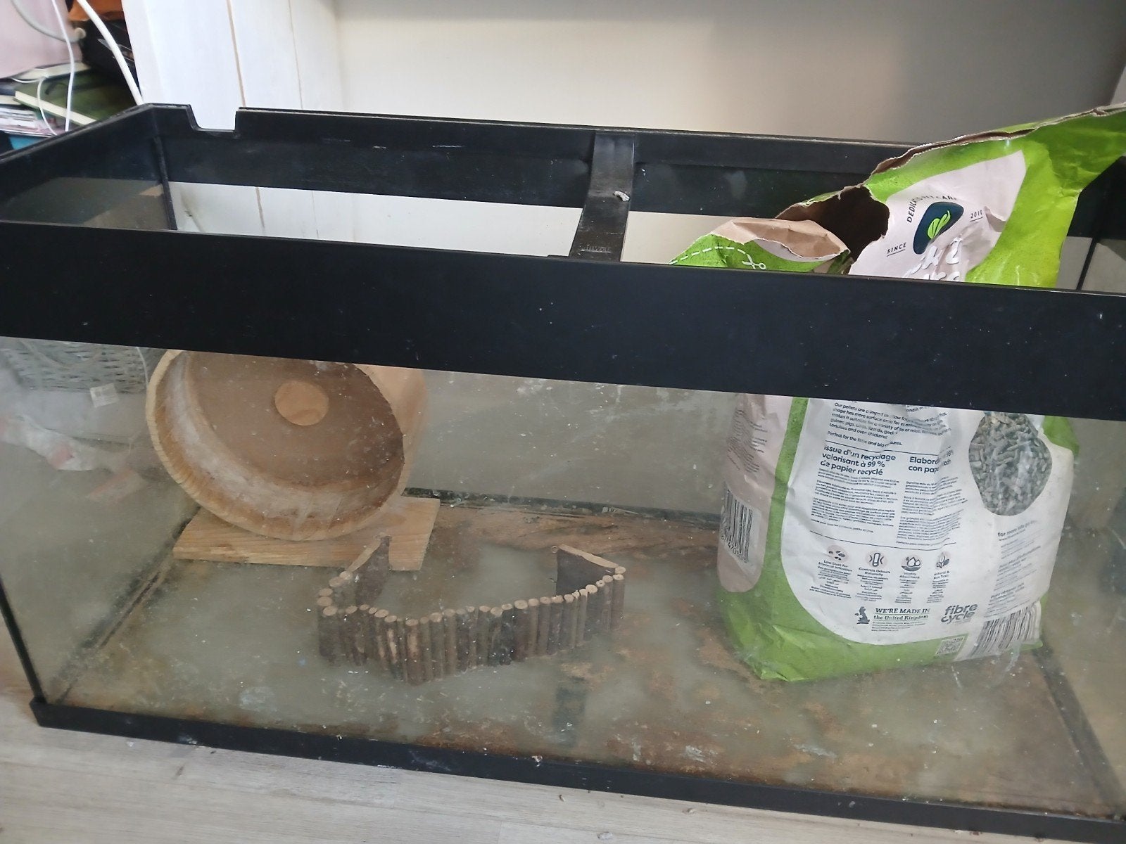 hamster terrarium, Ophalen, Leeg aquarium