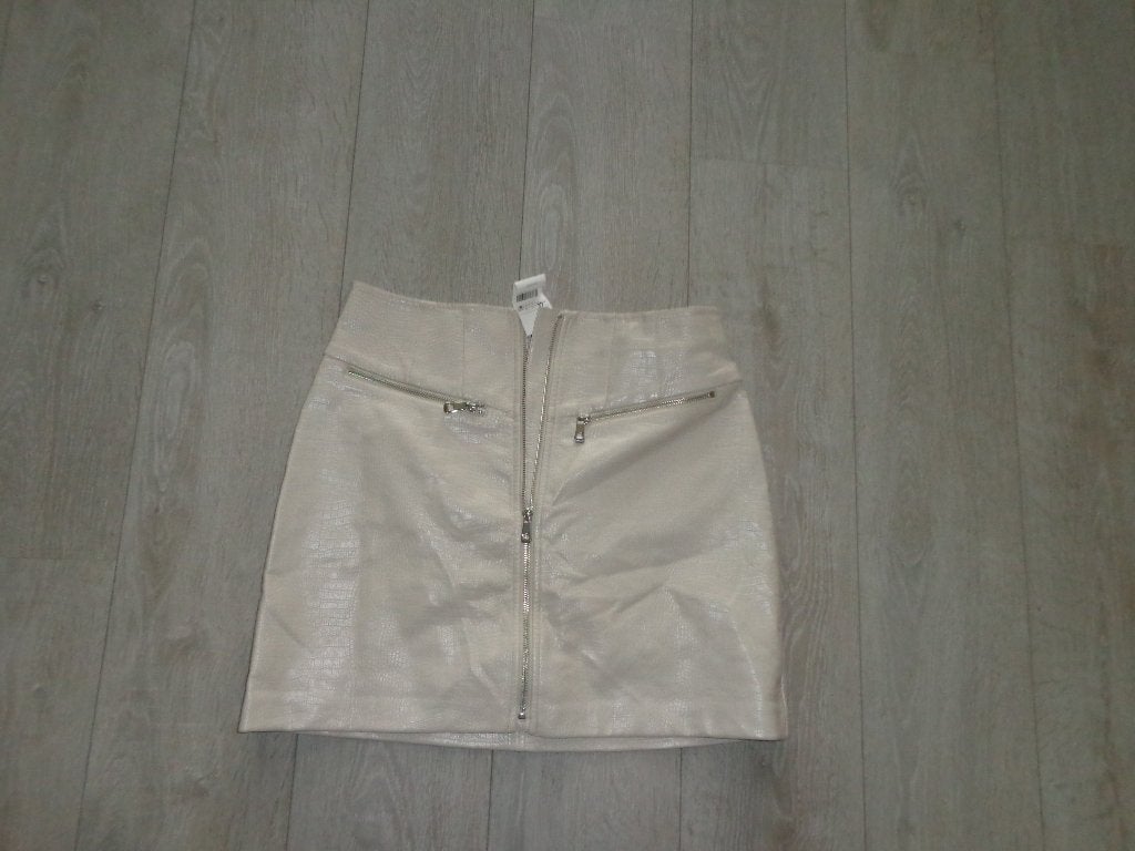 beige leerachtig rokje van Pimkie, maat 44, Beige, Maat 42/44 (L), Nieuw, Ophalen of Verzenden