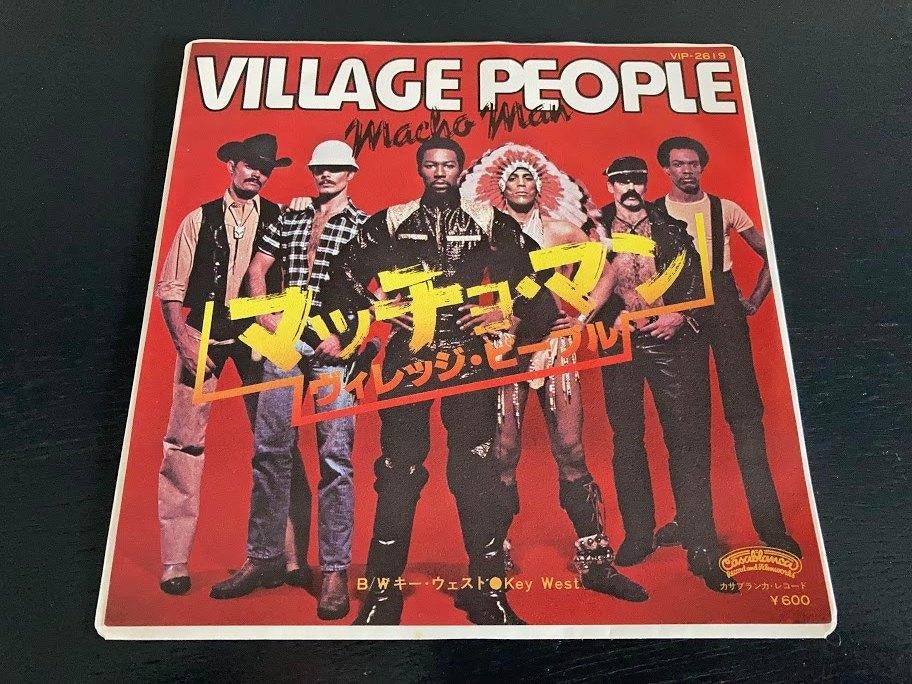 Village People “Macho Man” 7” single uit Japan, Verzenden, 7 inch, Single, Zo goed als nieuw