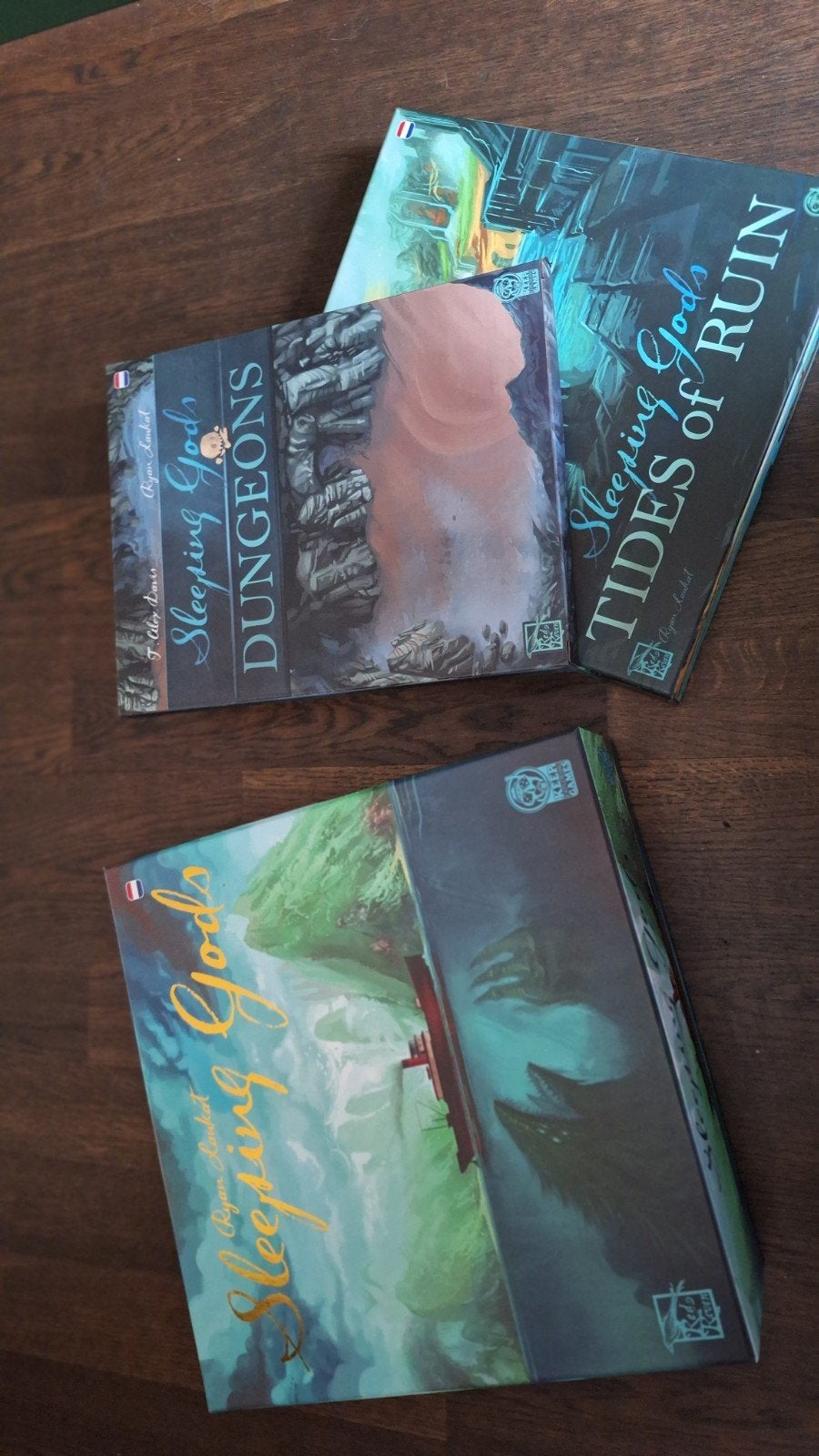 Sleeping Gods + Dungeons & Tides of Ruin (NL), Een of twee spelers, Ophalen of Verzenden, Zo goed als nieuw, Red Raven Games