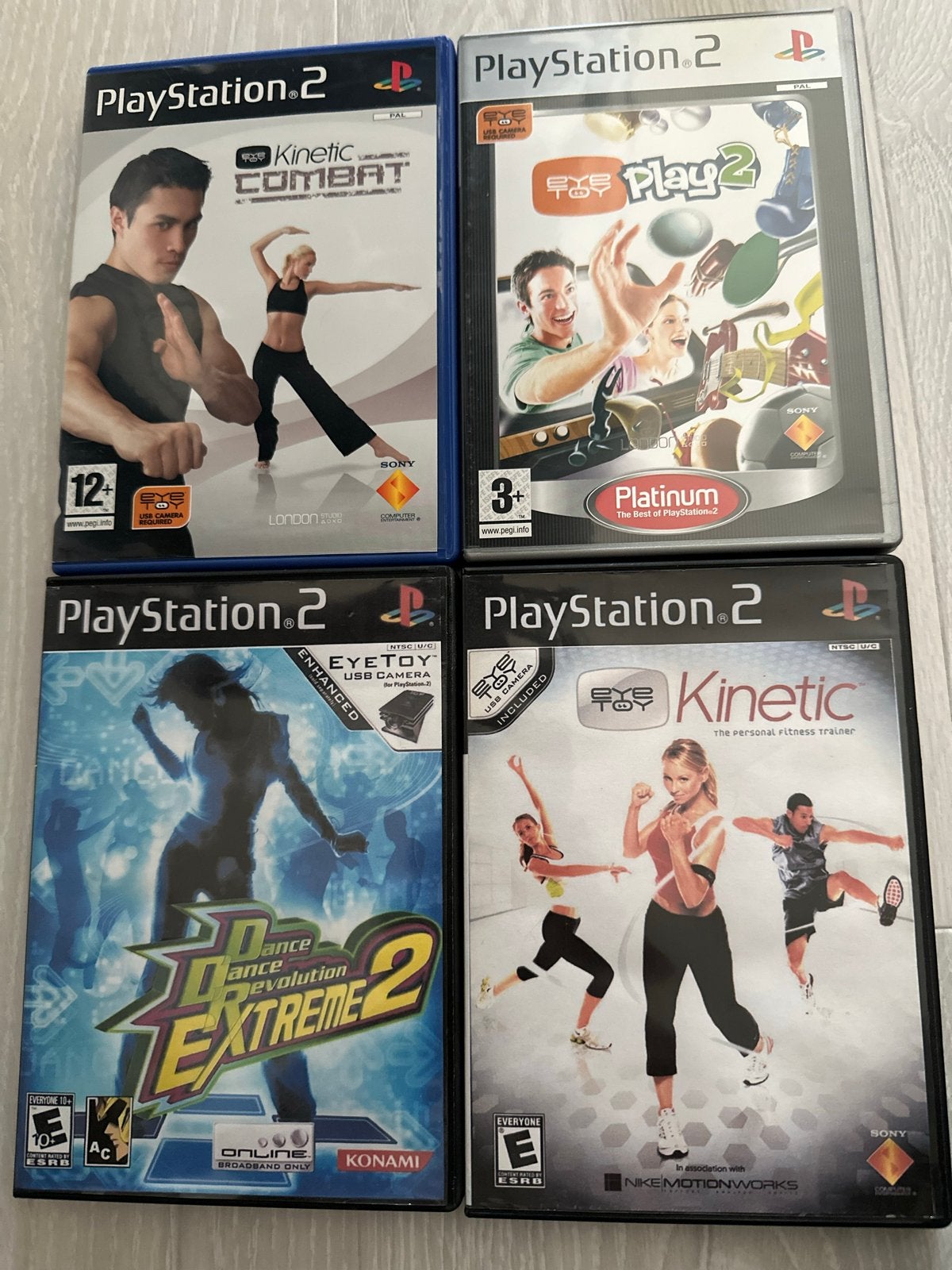 PlayStation 2 Fitness & Dans Games Bundel (4 stuks), Gebruikt, Eén computer, Ophalen of Verzenden, Sport